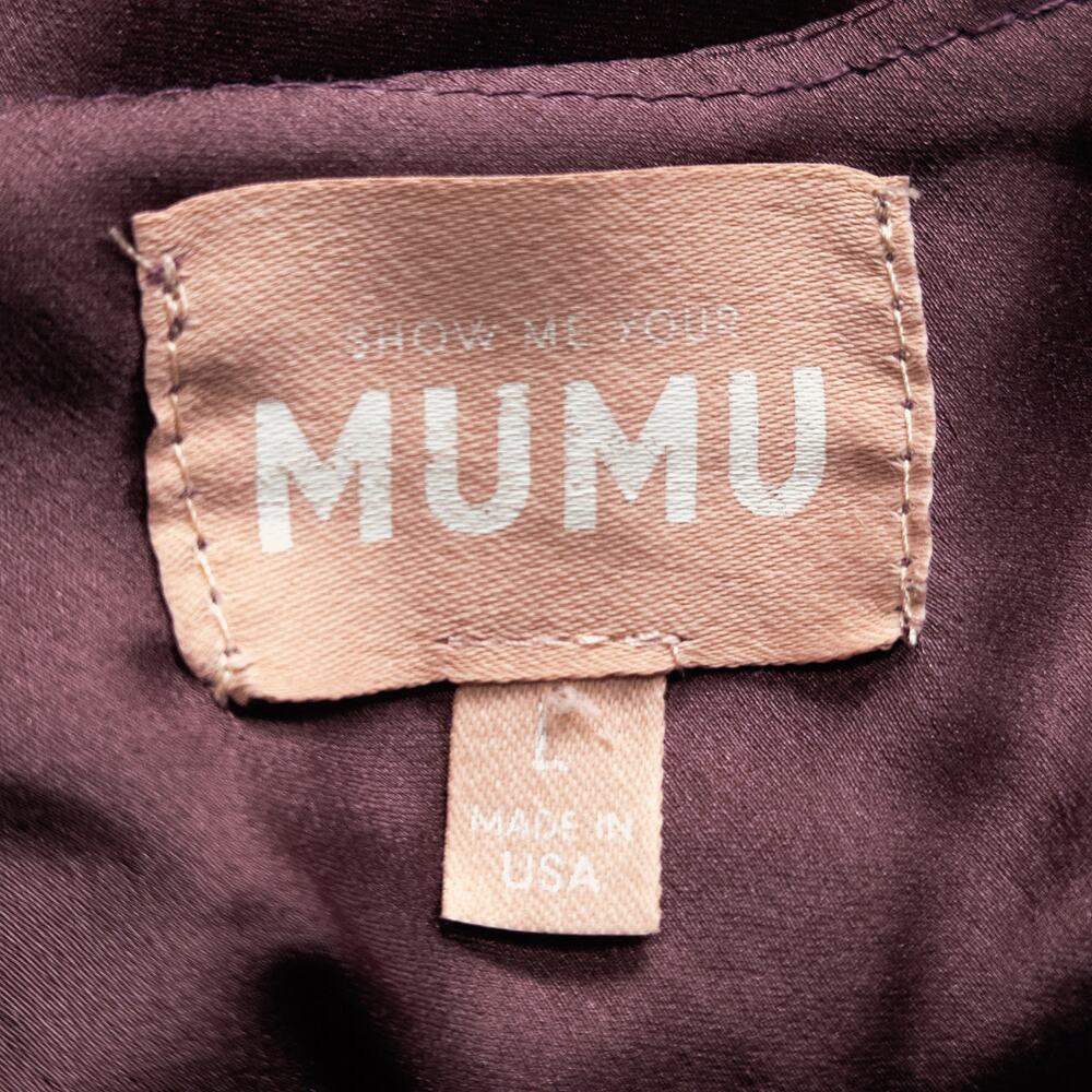 Show Me Your Mumu Purple Slip Dress Size S Cowl Neck Minimalist Romantic - Picture 7 of 7